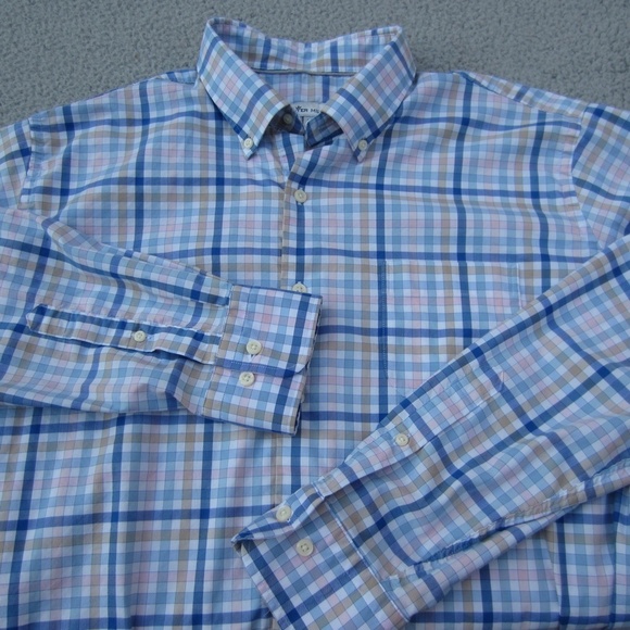 Peter Millar Button Down Shirts Men's XL Casual Long Sleeve Checks Career office - Picture 9 of 13